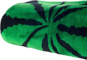 img 3 attached to 🍁 Multicolor Marijuana Leaf Mink Blanket - 8 Pound, Luxurious and Plush