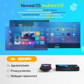 img 2 attached to Allwinner H616 Quad-Core 4GB RAM 32GB ROM Ultra HD Android 10.0 TV Box with 💻 Mini Wireless Backlit Keyboard, Dual WiFi 2.4G/5G, BT 5.0, 6K Support, H.265, 3D T95 Smart Media Player
