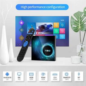 img 3 attached to Allwinner H616 Quad-Core 4GB RAM 32GB ROM Ultra HD Android 10.0 TV Box with 💻 Mini Wireless Backlit Keyboard, Dual WiFi 2.4G/5G, BT 5.0, 6K Support, H.265, 3D T95 Smart Media Player