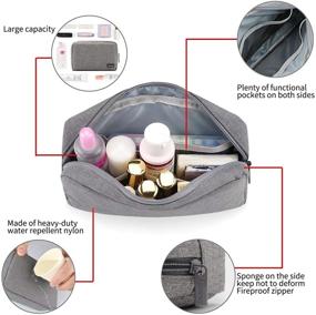 img 2 attached to 🎒 BOONA Travel Accessories Bag Organizer: Compact Grey Case for Electronics, Chargers, Cables, Earphones, and More!