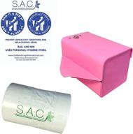 convenient pink s.a.c. sanitary napkin disposal bag and dispenser starter set logo