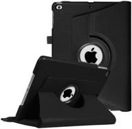 📱 fintie 360 degree rotating stand case for ipad 9.7 2018 2017 / ipad air 2 / ipad air - auto sleep wake protective cover for ipad 9.7 inch (6th gen, 5th gen) / ipad air 2 / ipad air, black logo