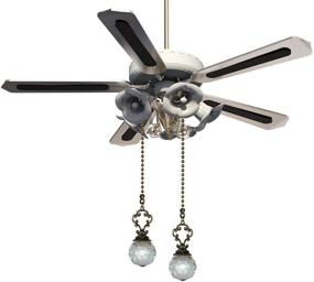 img 3 attached to 💎 Enhance Your Décor with a Set of 2 Vintage-Style Clear Fan Pulls – Crystal Prism Ball Ceiling Fan Chain Pulls