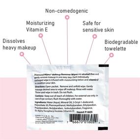 img 2 attached to 💎 Diamond Wipes Gentle Makeup Remover Cleansing Face Wipes - 500ct Case, Vitamin E Enriched, Ideal for Waterproof Makeup Removal