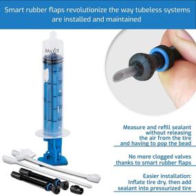 img 1 attached to 🔧 milKit Tubeless Tire Conversion Kit: Mess-Free & Clog-Free Valve Solution - Includes Sealant Bottle, Injector, Rim Tape, Valves Pack, and Presta Valve Core Removal Tool