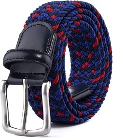 img 4 attached to Black Braided Belts L Men's Accessories for Belts