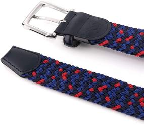 img 1 attached to Black Braided Belts L Men's Accessories for Belts