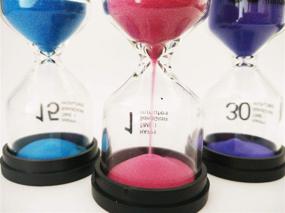 img 1 attached to 🌈 Vibrant Pack of 6 Colorful Sand Timers - Perfect for Kids, Kitchen, Classroom & Home Office Decor