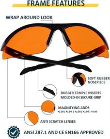 img 2 attached to 👓 Bifocal Safety Glasses SB 9000 in Eye-Catching Orange Shade