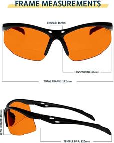 img 1 attached to 👓 Bifocal Safety Glasses SB 9000 in Eye-Catching Orange Shade