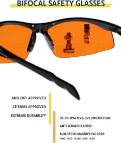 img 3 attached to 👓 Bifocal Safety Glasses SB 9000 in Eye-Catching Orange Shade