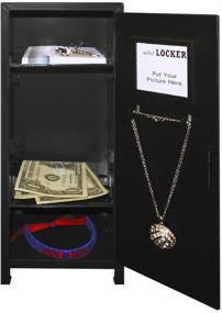img 1 attached to 🔒 Small Black Locker - 10x7.5x4 inches, with 125 Cubic Inches Capacity