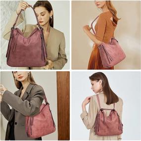 img 3 attached to Преобразование стиля: Сумка-рюкзак-сатчел – модный выбор женщин для универсальных сумок и кошельков.