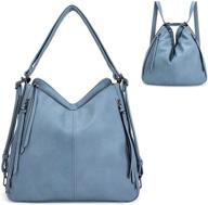 transforming style: convertible backpack handbag satchel – trendy women's choice for versatile handbags & wallets logo