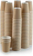 ☕ premium set of 150 ripple insulated kraft 8-oz paper cups for hot beverages - triple-layered rippled wall enhances heat retention – ideal for cappuccino, hot cocoa, or iced drinks logo