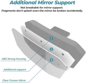 img 3 attached to Enhanced Kemimoto Marine Boat Mirror Upgrade: Universal Rear View Mirrors for Ski Boats, Pontoon Boats, Watercraft, and Surfing