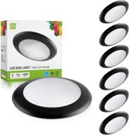 🔆 asd 6-inch led disk light dimmable recessed lighting fixture bronze finish low profile flush mount ceiling light, 15=100w equivalent, 1300 lumens, 4000k bright white color temperature, wet location rated, etl and energy star listed (6 pack) logo