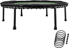 img 4 attached to Popsport Mini Trampoline: A Convenient and Versatile Fitness solution for Home Cardio Exercise with Easy Installation and Storage