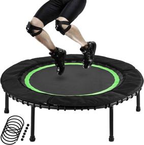 img 3 attached to Popsport Mini Trampoline: A Convenient and Versatile Fitness solution for Home Cardio Exercise with Easy Installation and Storage