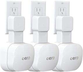 img 4 attached to Wall Mount for eero 6 Dual-Band Mesh Wi-Fi 6 System - Space-Saving, 🔧 No Wires, Easily Moveable Outlet Holder (3-Pack) - NOT Compatible with eero Pro 6