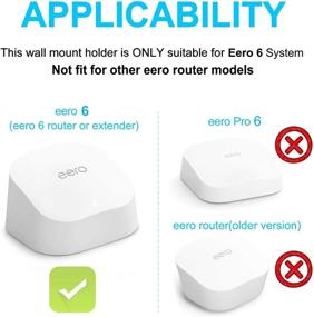 img 3 attached to Wall Mount for eero 6 Dual-Band Mesh Wi-Fi 6 System - Space-Saving, 🔧 No Wires, Easily Moveable Outlet Holder (3-Pack) - NOT Compatible with eero Pro 6