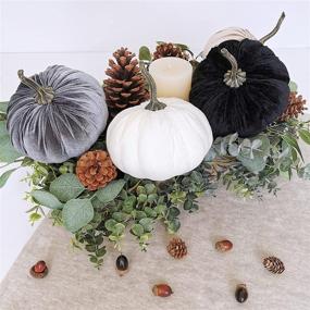 img 2 attached to Decorative Farmhouse Thanksgiving Halloween Centerpiece Home Decor for Artificial Plants & Flowers