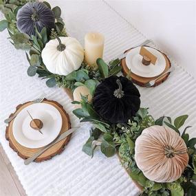 img 1 attached to Decorative Farmhouse Thanksgiving Halloween Centerpiece Home Decor for Artificial Plants & Flowers