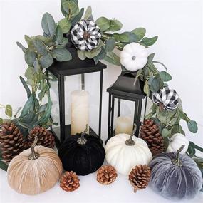 img 3 attached to Decorative Farmhouse Thanksgiving Halloween Centerpiece Home Decor for Artificial Plants & Flowers