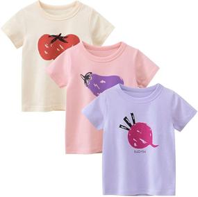 img 4 attached to 👚 Vanberfia Girls Sleeve T Shirts HT9312: Stylish Tops, Tees, and Shirts for Boys' Clothing