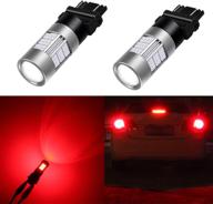 🚗 супер яркие лампы alla lighting t25 3156 3157 красные светодиоды - 54-smd 4014, 12v - идеально подходят для автомобилей, грузовиков, мотоциклов: поворотники, стоп-сигналы, стоп-сигналы, фонари. логотип