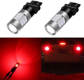 img 4 attached to 🚗 Супер Яркие Лампы Alla Lighting T25 3156 3157 Красные Светодиоды - 54-SMD 4014, 12V - Идеально подходят для автомобилей, грузовиков, мотоциклов: поворотники, стоп-сигналы, стоп-сигналы, фонари.