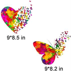 img 1 attached to Glitter Eco-Friendly Butterfly Iron on Transfers Set - Magical Appliques Patches for Girls & Women Clothing and Home Décor