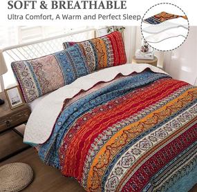 img 3 attached to Bohemian Coverlet Lightweight Microfiber Bedspread
