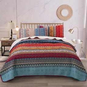 img 4 attached to Bohemian Coverlet Lightweight Microfiber Bedspread
