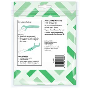 img 1 attached to 🦷 Солимо зубной нить с мятным вкусом от бренда Amazon - упаковка из 90 штук для оптимального ухода за полостью рта