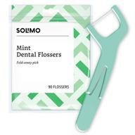 🦷 solimo mint dental flossers by amazon brand - pack of 90 for optimal oral care logo