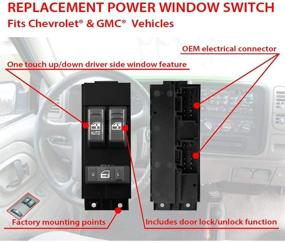 img 1 attached to Серый мастер-переключатель электростеклоподъемника левой двери - 15047637 для Chevrolet Silverado и GMC Sierra 1500, 2500, 2500 HD, 3500 1999-2002 года выпуска, 2-дверный пикап.