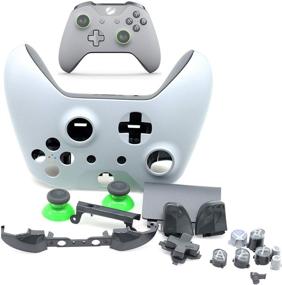 img 4 attached to 🎮 Enhance Your Xbox One Controller with Deal4GO Full Housing Shell Kit - Grey/Green