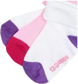 img 2 attached to Hanes Girls' Toddler 6-Pack Turncuff Socks - Adorable and Comfortable Footwear for Little Fashionistas!