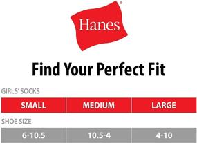 img 1 attached to Hanes Girls' Toddler 6-Pack Turncuff Socks - Adorable and Comfortable Footwear for Little Fashionistas!