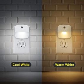 img 1 attached to 🔌 6-Pack LED Night Light Plug In Set, SAMWIT Smart Nightlights with Dusk to Dawn Sensor, Wall Lights for Bedroom, Bathroom, Kids, Toilet, Kitchen, Hallway, Stairs (3 Warm White &amp; 3 Cool White Lights)