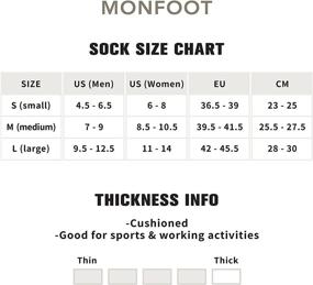 img 3 attached to 🧦 Monfoot Performance Crew Socks - 4-8 Pairs, Athletic Cushioned, Ideal for Men/Women's Running