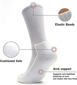 img 1 attached to 🧦 Monfoot Performance Crew Socks - 4-8 Pairs, Athletic Cushioned, Ideal for Men/Women's Running