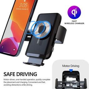 img 3 attached to 📲 JOYVEVA Fast Charging Wireless Car Charger Mount, Auto Clamping Air Vent/Dashboard Phone Holder for iPhone 13/12/11/XS Max/XS/XR, Samsung Galaxy Note 21 Ultra/S21 (with QC3.0 Car Adapter)