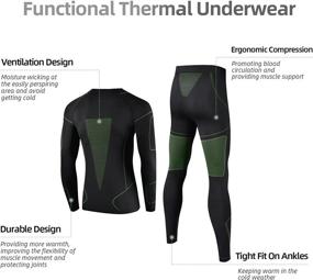 img 1 attached to 🧥 Stay Warm in Style: Men's Thermal Long Johns for Cold Weather