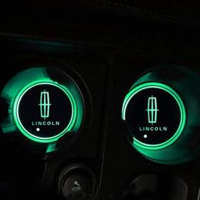 img 2 attached to 🚗 АвтоDIY LED подсветка логотипа автомобиля в держателе для кружек с USB-зарядкой, водонепроницаемый бокал для напитков: 7 цветов для изменения атмосферы лампы для автомобилей для светящихся подставок (2 шт.)