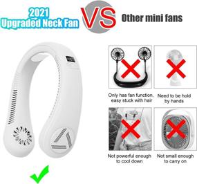 img 2 attached to 🌬️ [2021 Upgraded] NORMIA RITA Personal Air Conditioner Neck Fan - USB Portable Fan with Refrigeration Chip, LED Screen, and Fast Cool Technology - 45℉-55℉/ 3 Wind Speeds