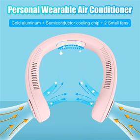 img 3 attached to 🌬️ [2021 Upgraded] NORMIA RITA Personal Air Conditioner Neck Fan - USB Portable Fan with Refrigeration Chip, LED Screen, and Fast Cool Technology - 45℉-55℉/ 3 Wind Speeds