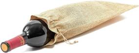 img 2 attached to 🍷 Wine Burlap Gift Bags: 13-Inch, 24-Pack with Drawstring - Perfect for Wine Enthusiasts!