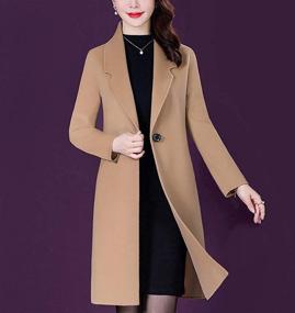 img 1 attached to Aprsfn Womens Elegant Mid Length Windproof Women's Clothing